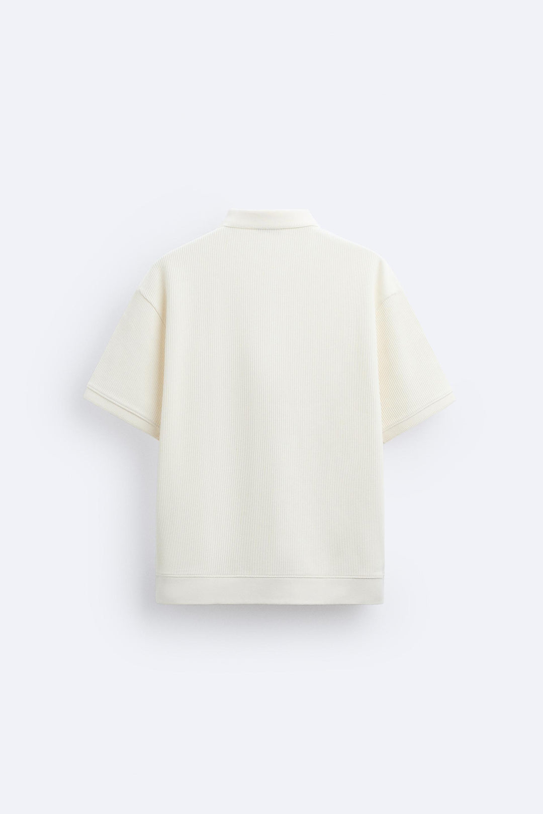 Cream White Short Sleeve Polo