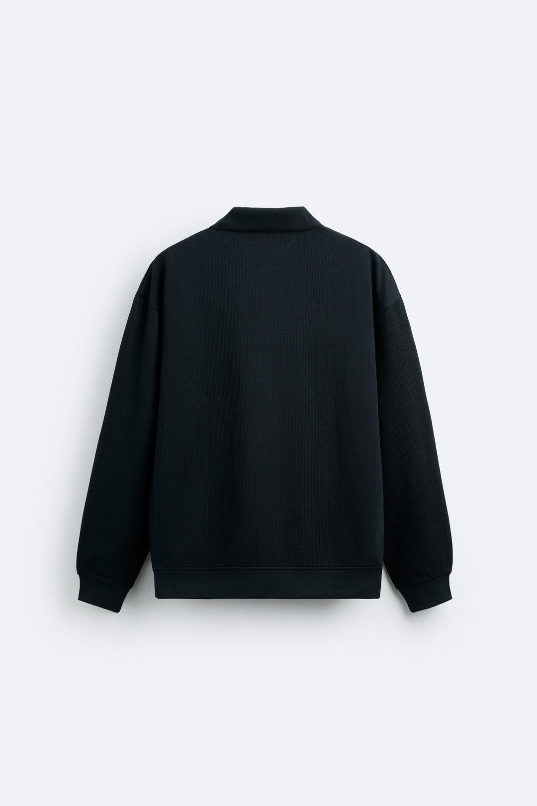 Beige Polo Collar Knit Pullover