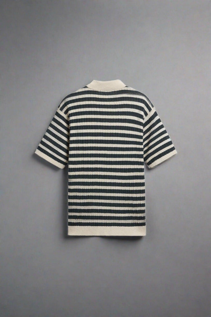 Heritage Stripe Knit Polo Shirt
