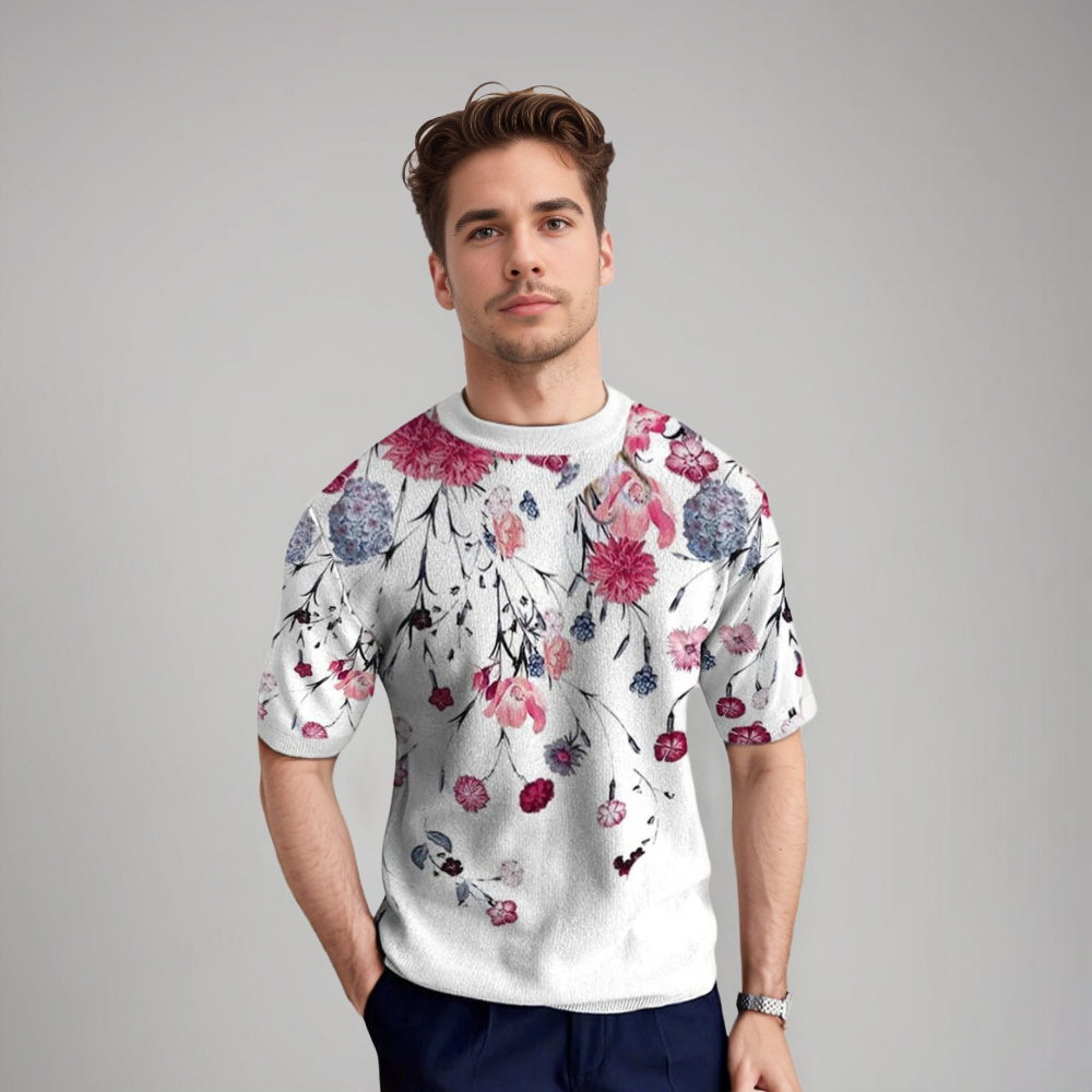 Damiano Floral Linen Shirt for Him