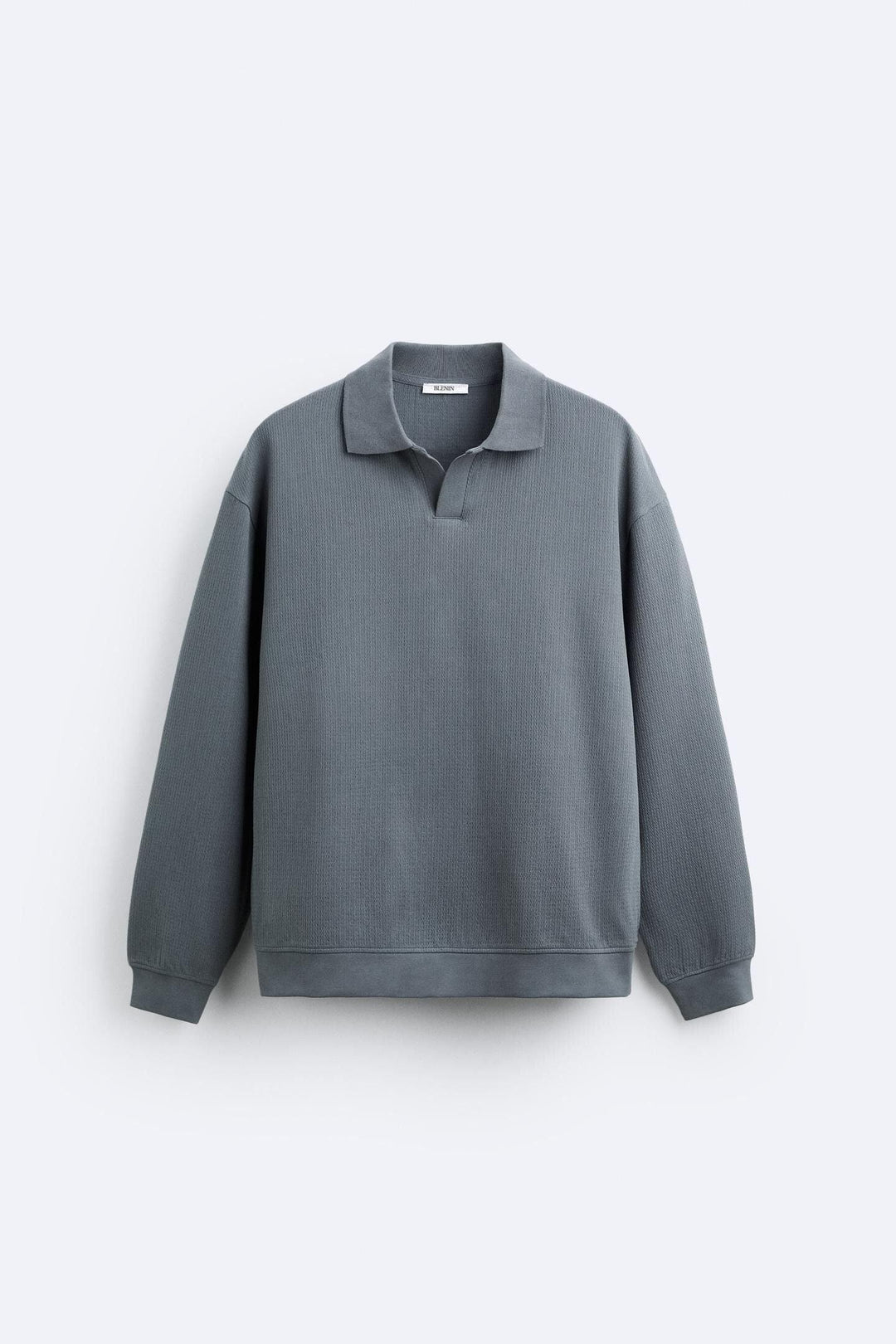 Beige Polo Collar Knit Pullover
