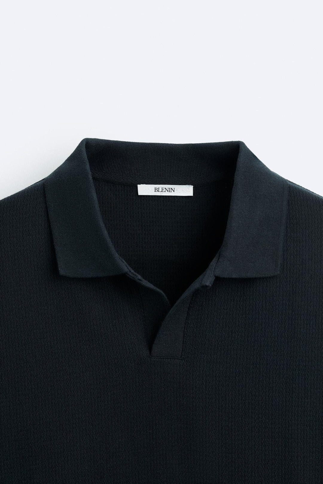 Beige Polo Collar Knit Pullover