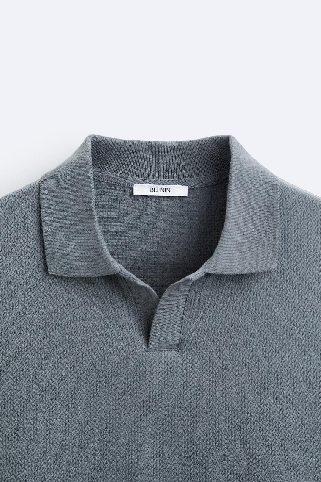 Beige Polo Collar Knit Pullover
