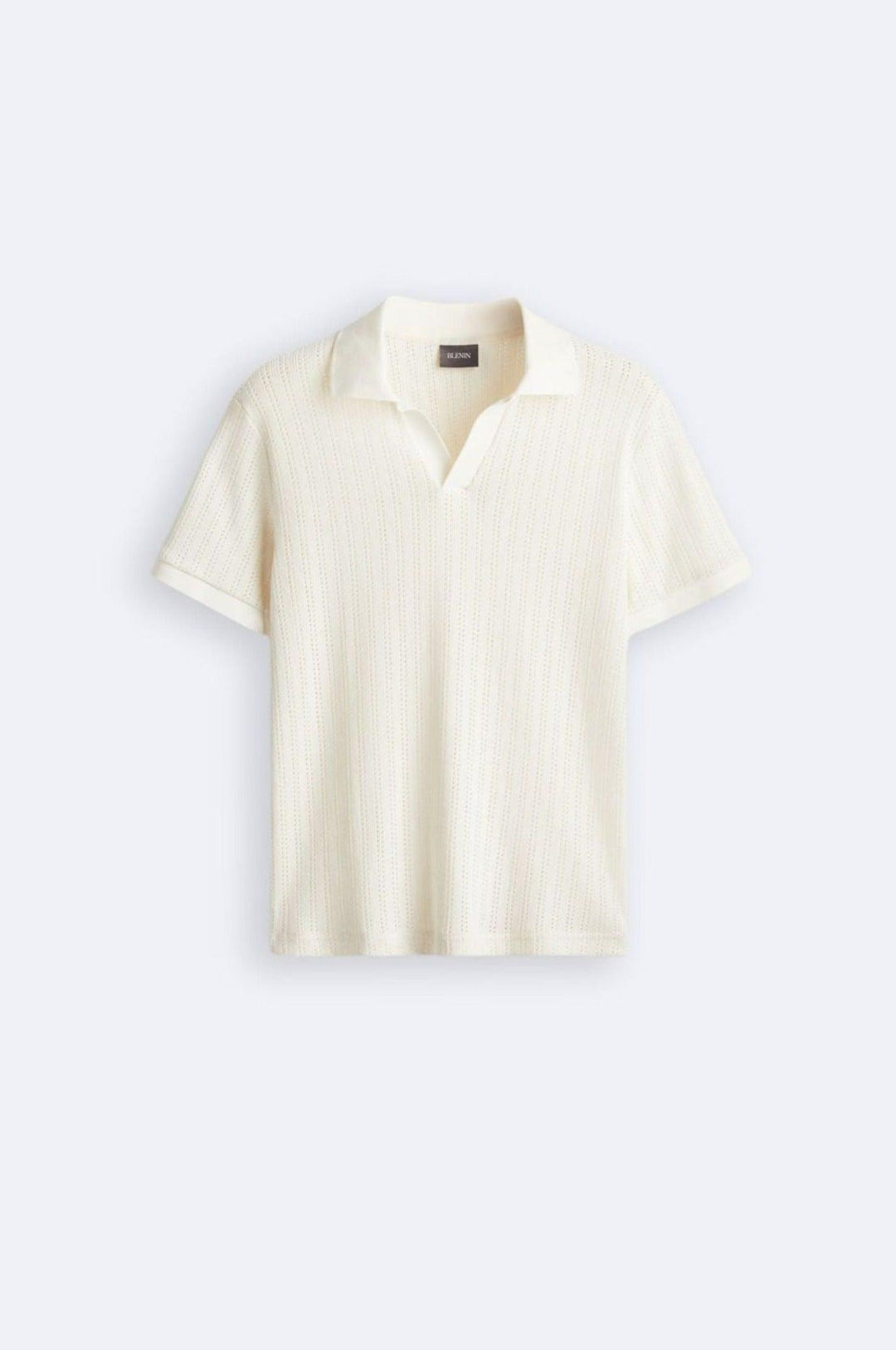 Heritage Knit Polo in Soft Ivory