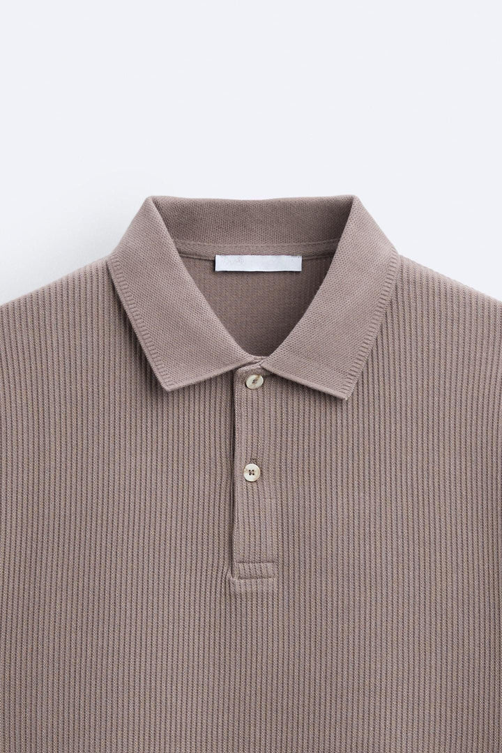 Cream White Short Sleeve Polo