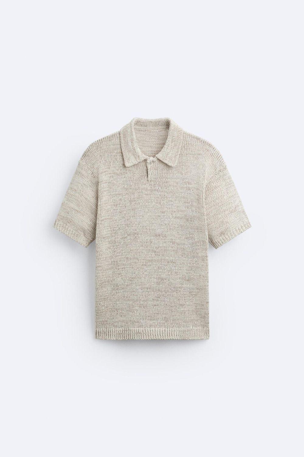 Heritage Knit Polo in Soft Ecru