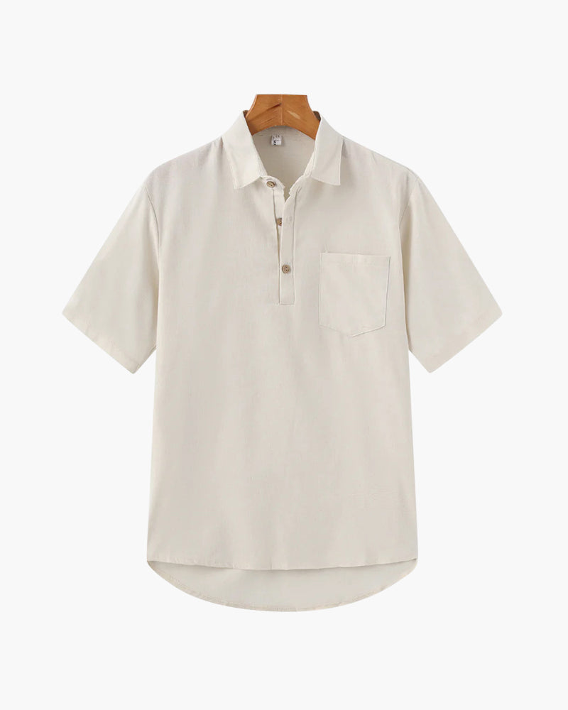 Thiago Linen Polo with Pocket