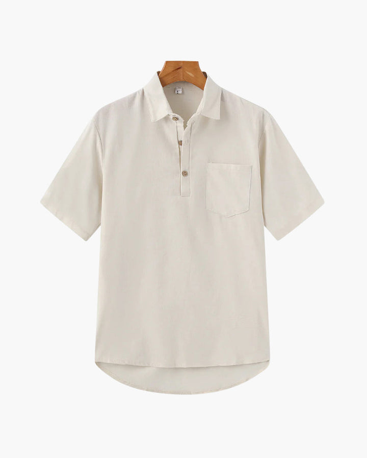 Thiago Linen Polo with Pocket