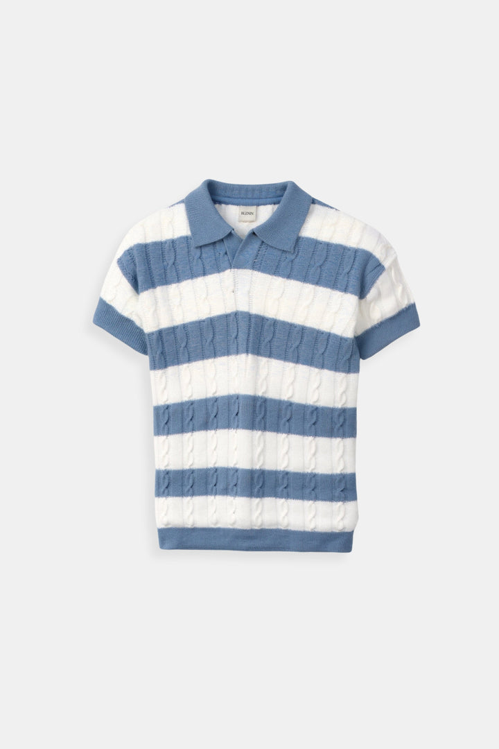 Striped Polo Shirt in Soft Cotton
