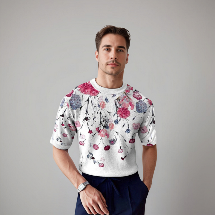 Damiano Floral Linen Shirt for Him