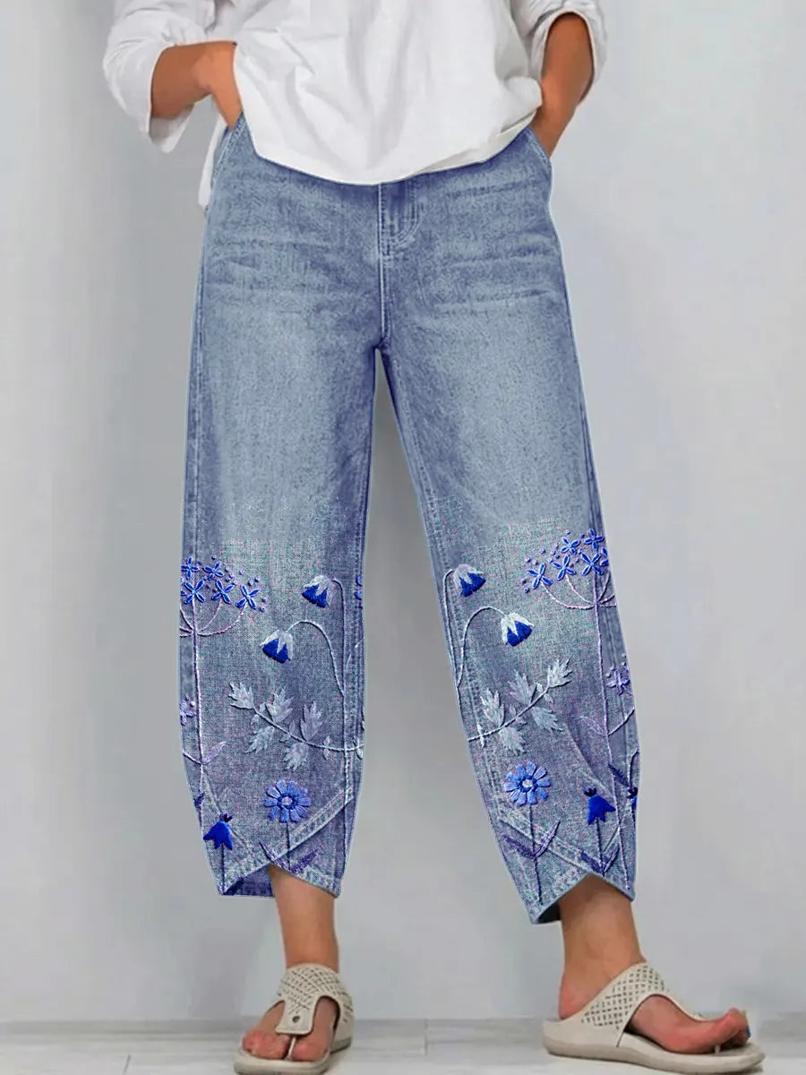 Aven - Elegant Embroidered Pants