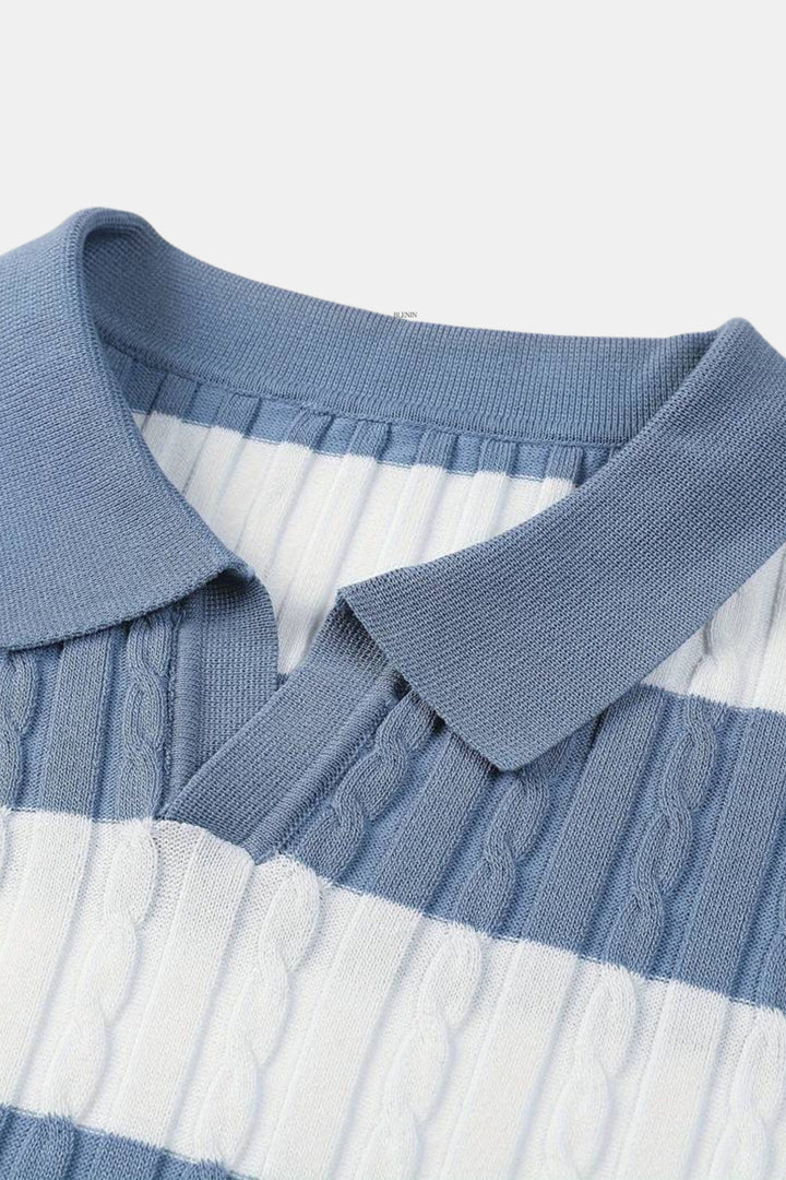 Striped Polo Shirt in Soft Cotton