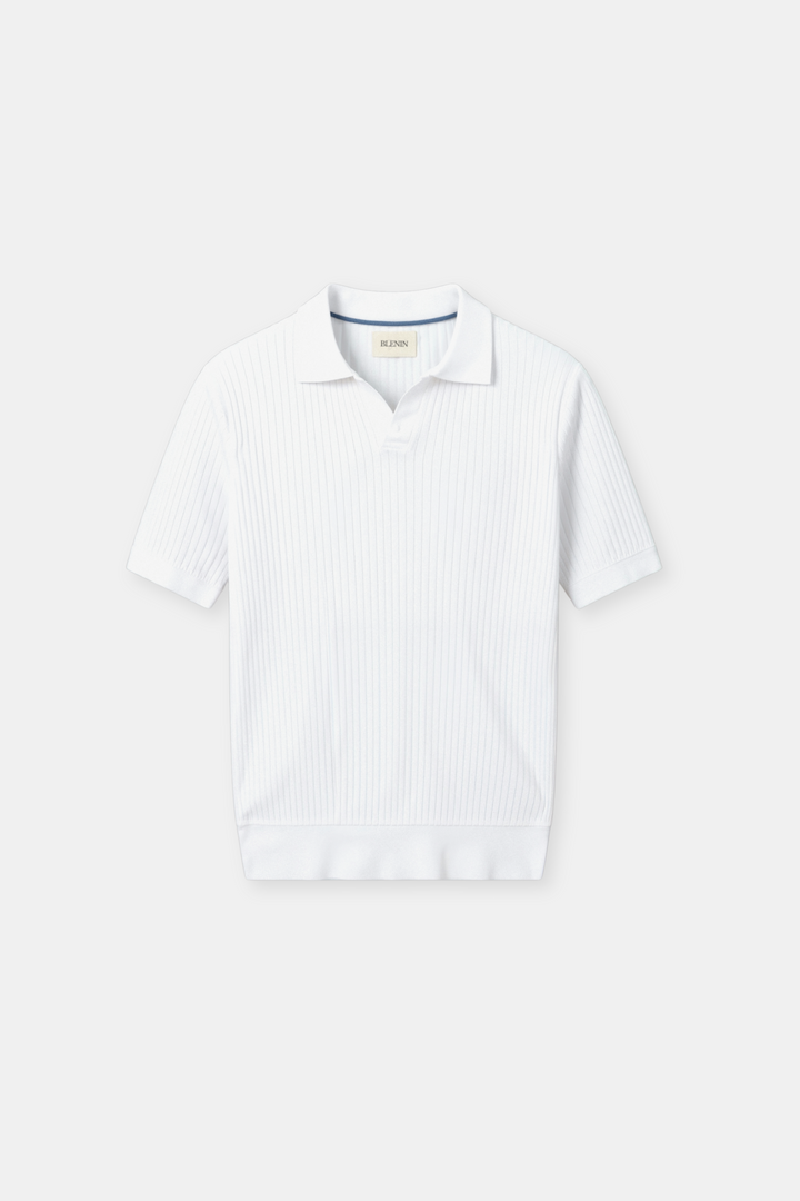 Ribbed Polo Shirt in Classic Cotton