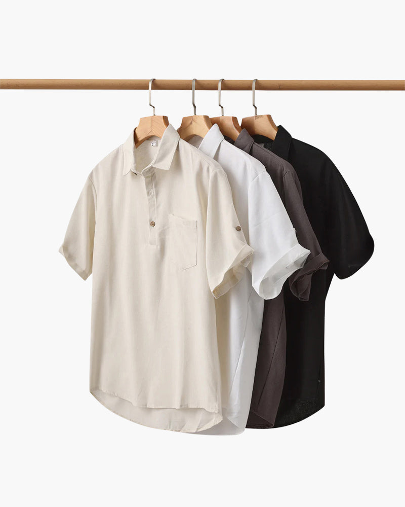 Thiago Linen Polo with Pocket