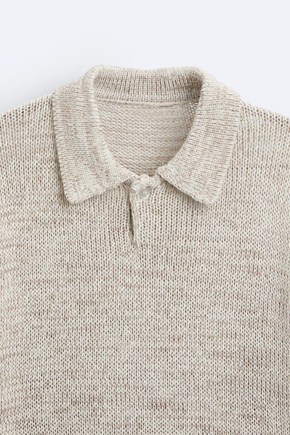 Heritage Knit Polo in Soft Ecru