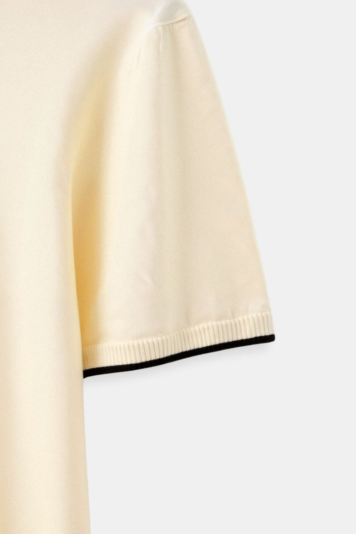 Contrast Detail Polo for Him