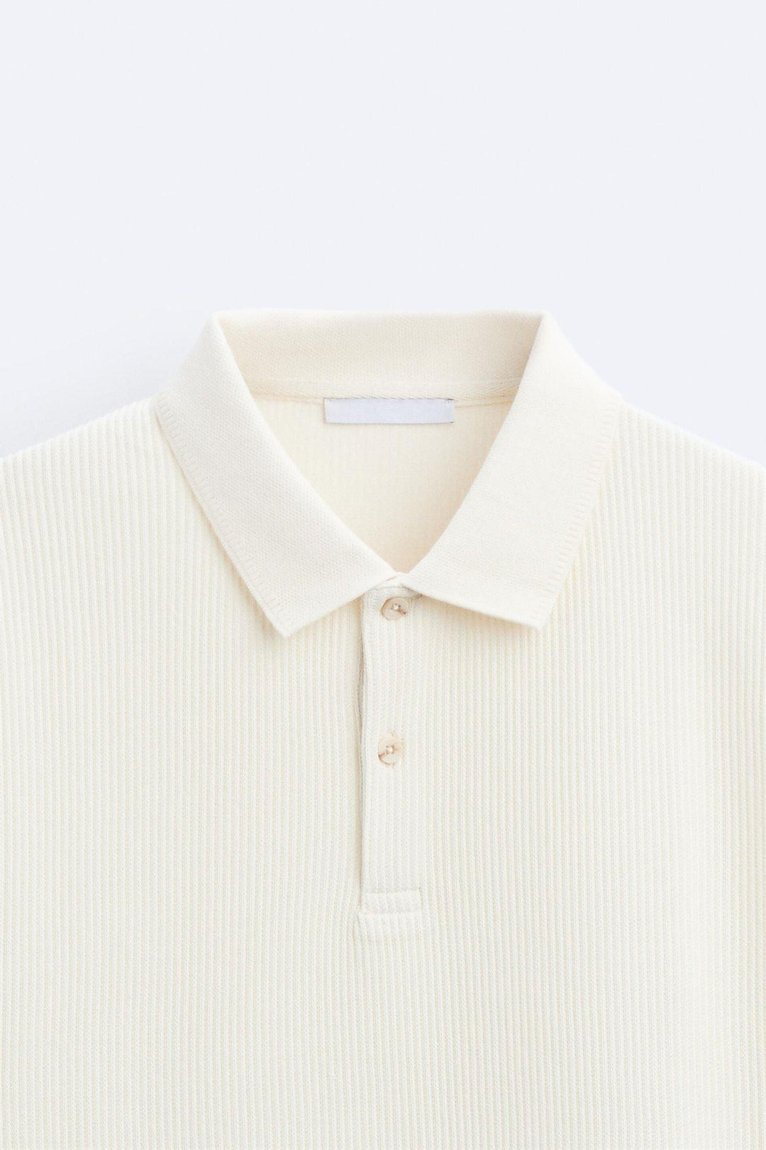 Cream White Short Sleeve Polo