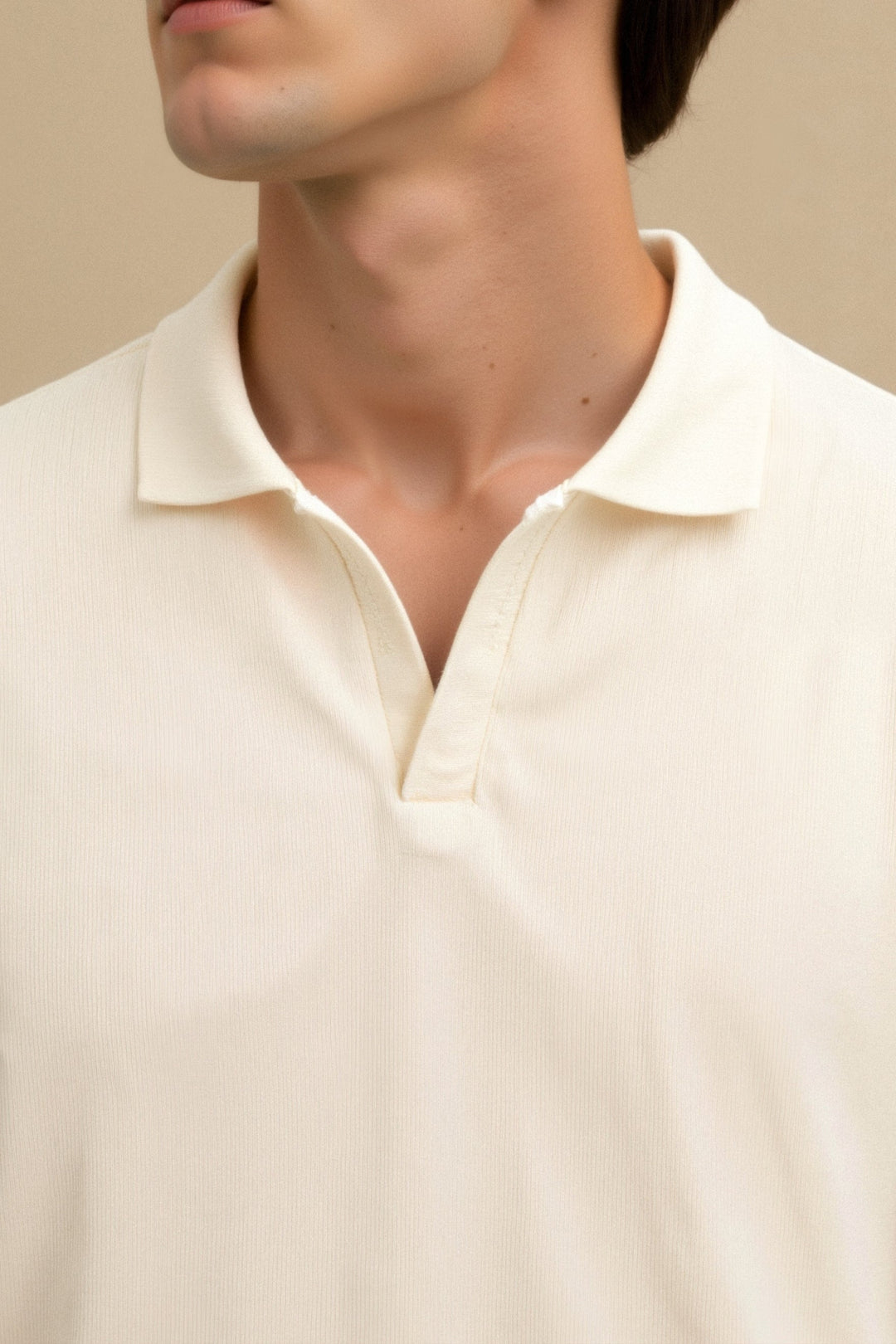 Beige Polo Shirt for Gentle Moments