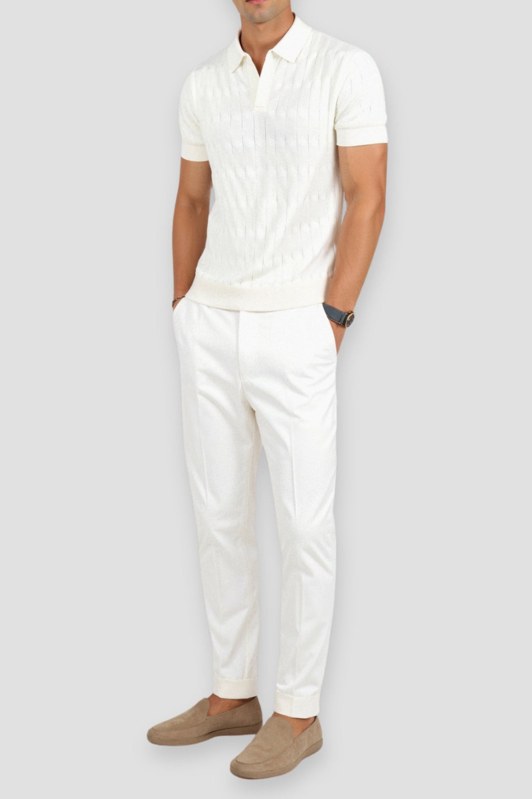 White Polo Shirt for Him