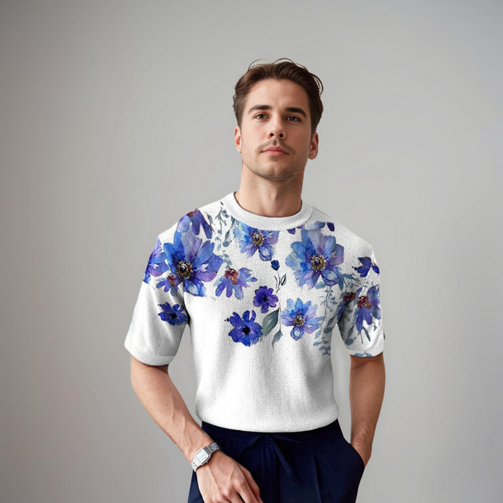 Damiano Floral Linen Shirt for Him
