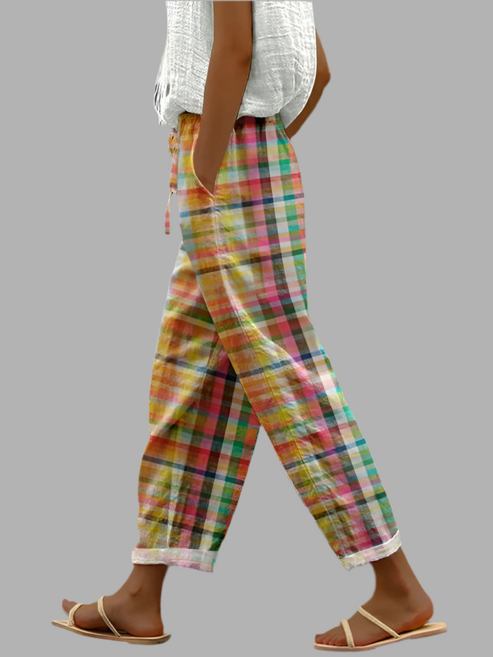 Noëlle - Retro Checkered Pants