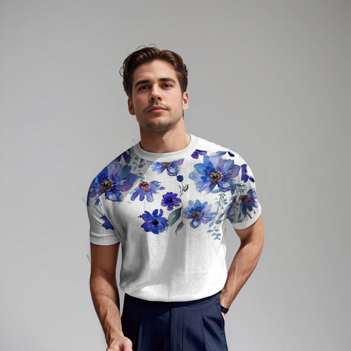 Damiano Floral Linen Shirt for Him