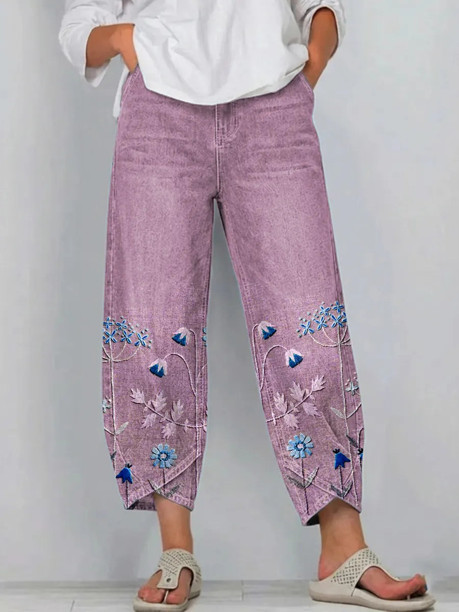 Aven - Elegant Embroidered Pants