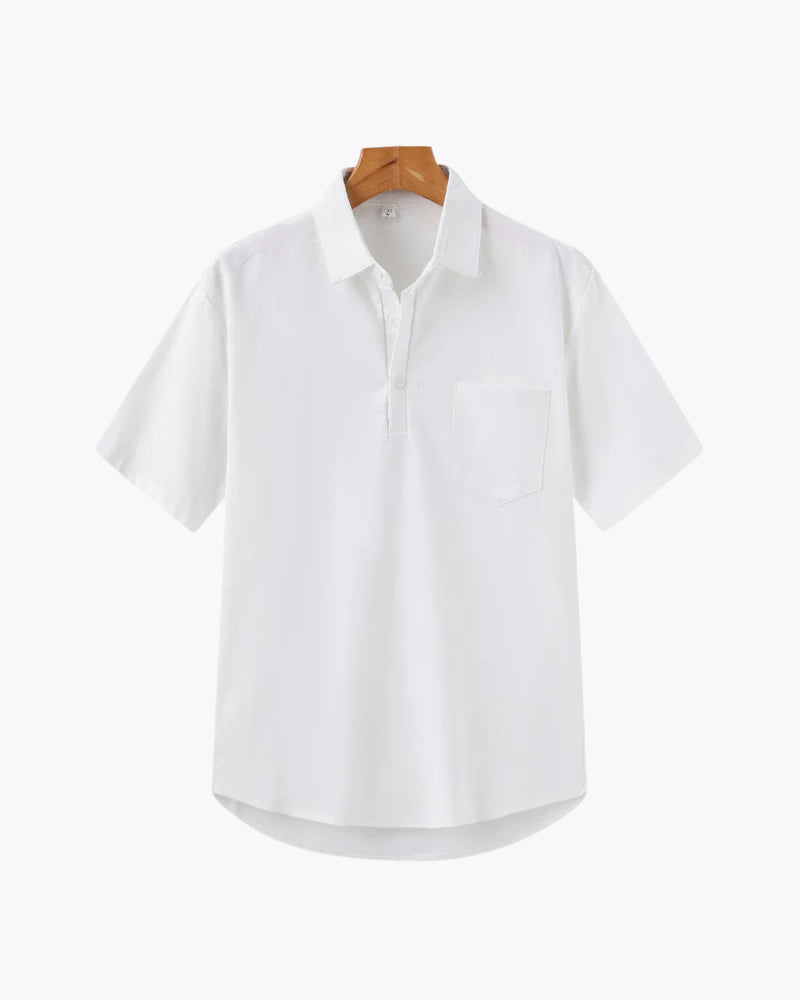 Thiago Linen Polo with Pocket