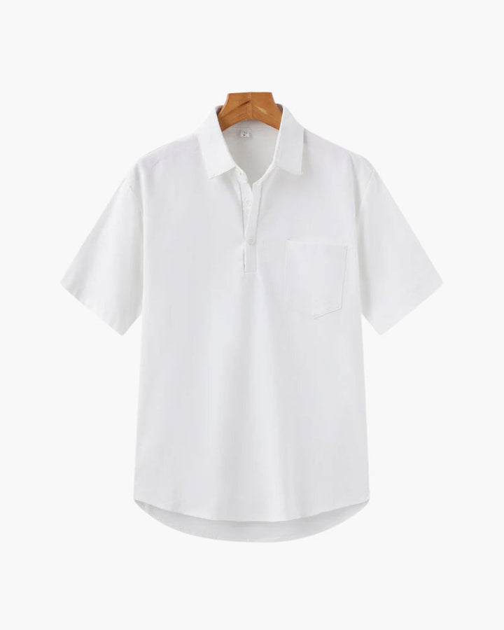 Thiago Linen Polo with Pocket