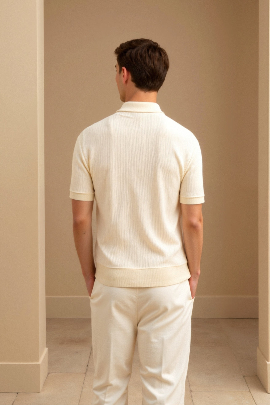 Beige Polo Shirt for Gentle Moments