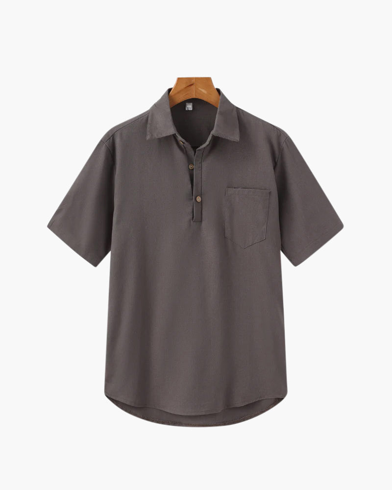 Thiago Linen Polo with Pocket