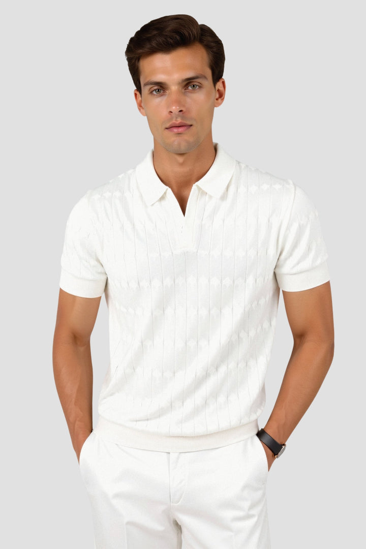 White Polo Shirt for Him