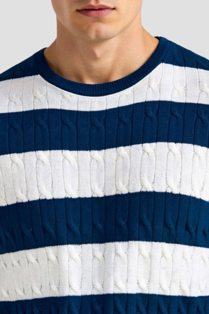 Striped Heritage Short Sleeve Sweater