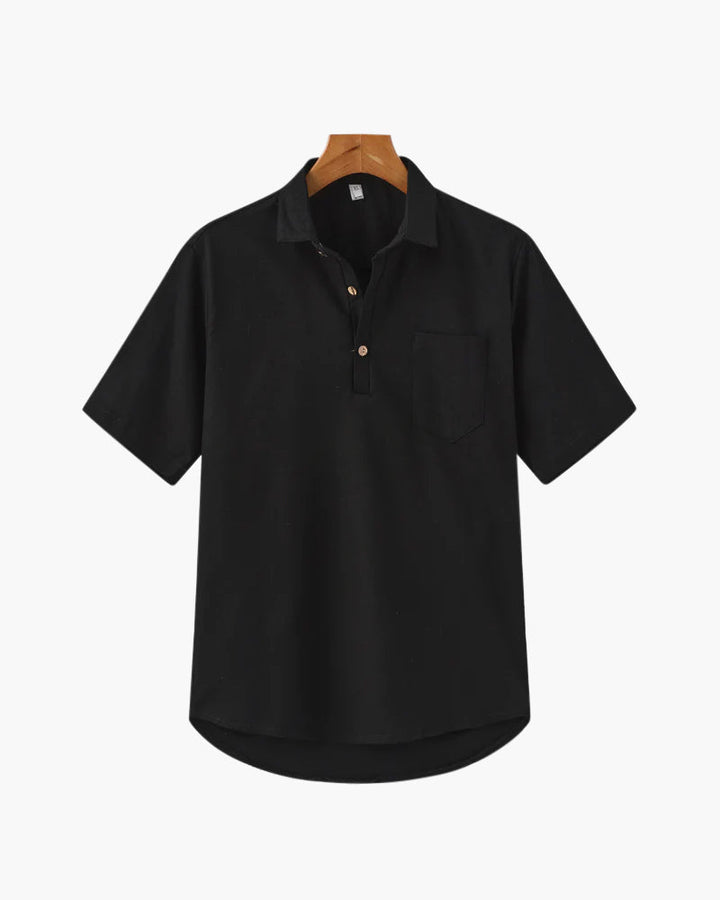 Thiago Linen Polo with Pocket