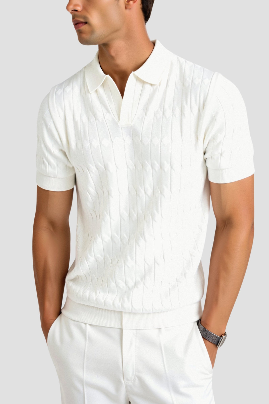 White Polo Shirt for Him