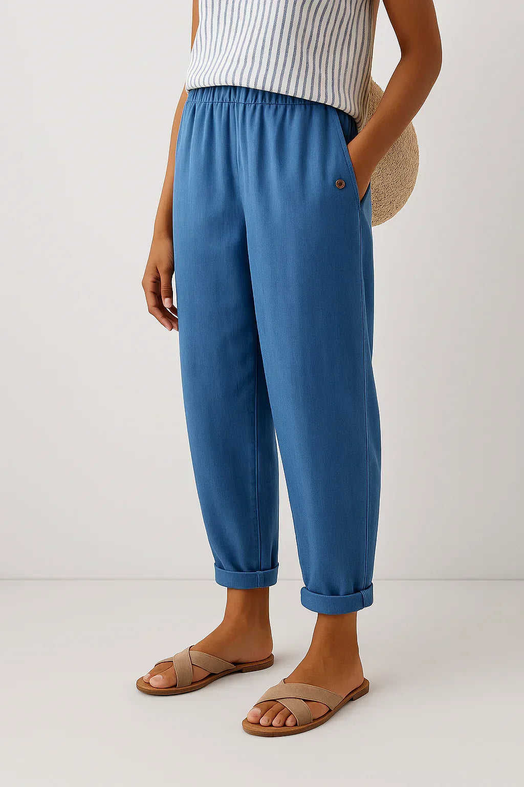 Edith - Elegant Lightweight Linen and Cotton Pants