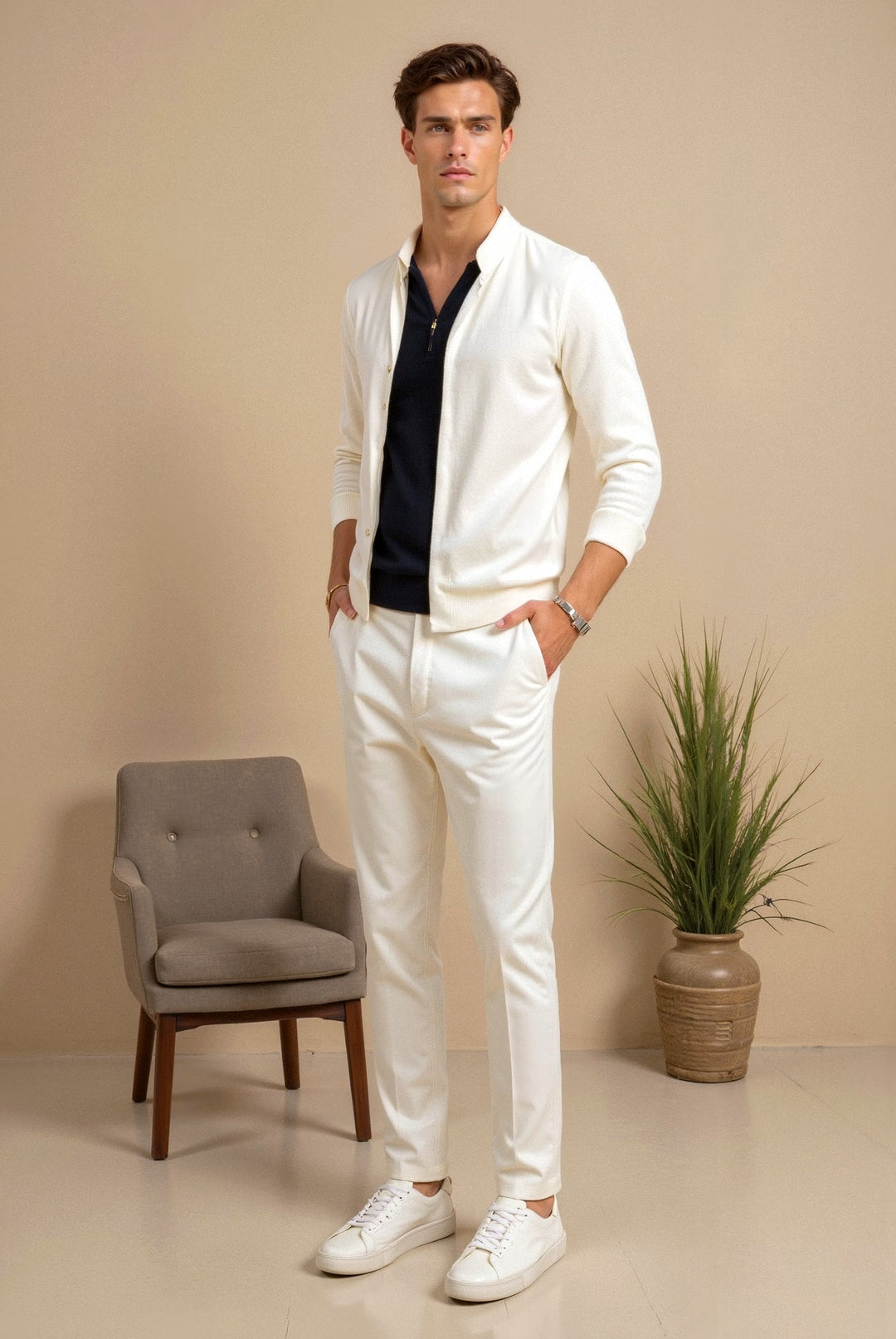 Ava Minimalist White Sneakers