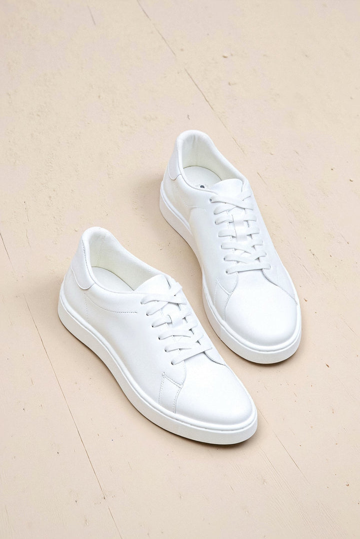 Ava Minimalist White Sneakers