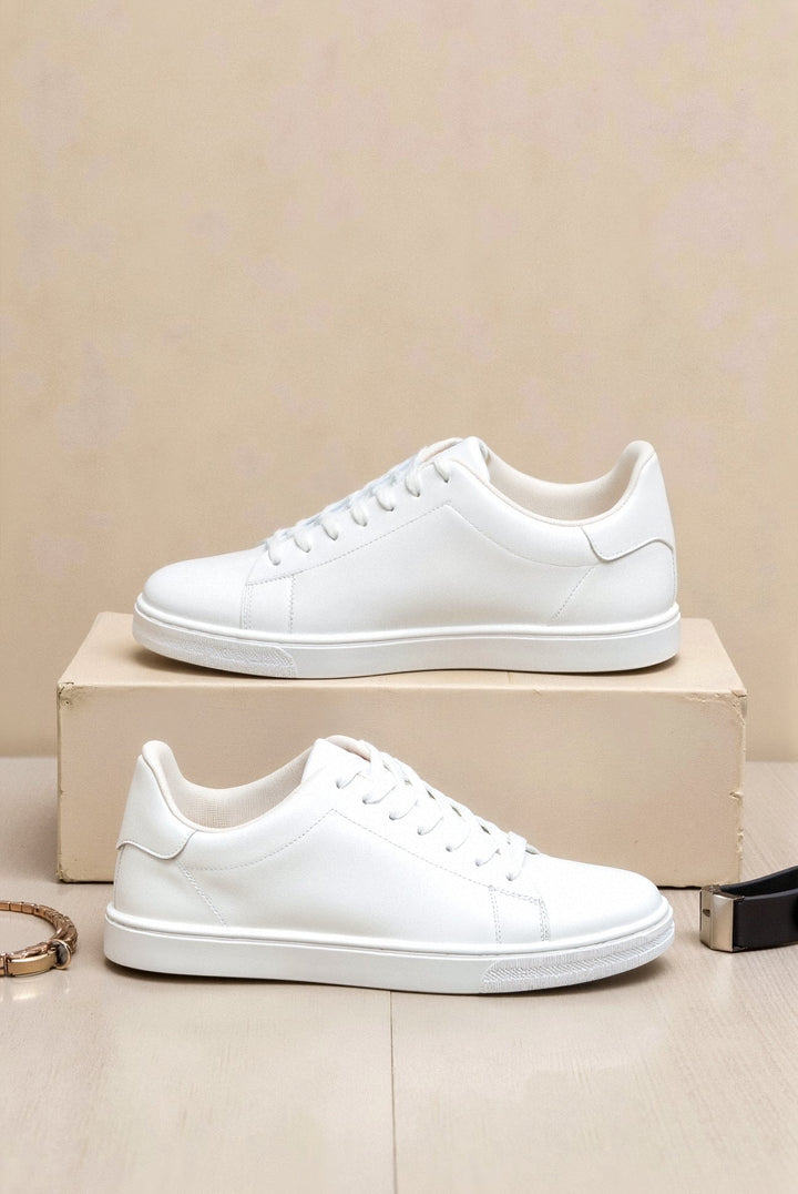 Ava Minimalist White Sneakers