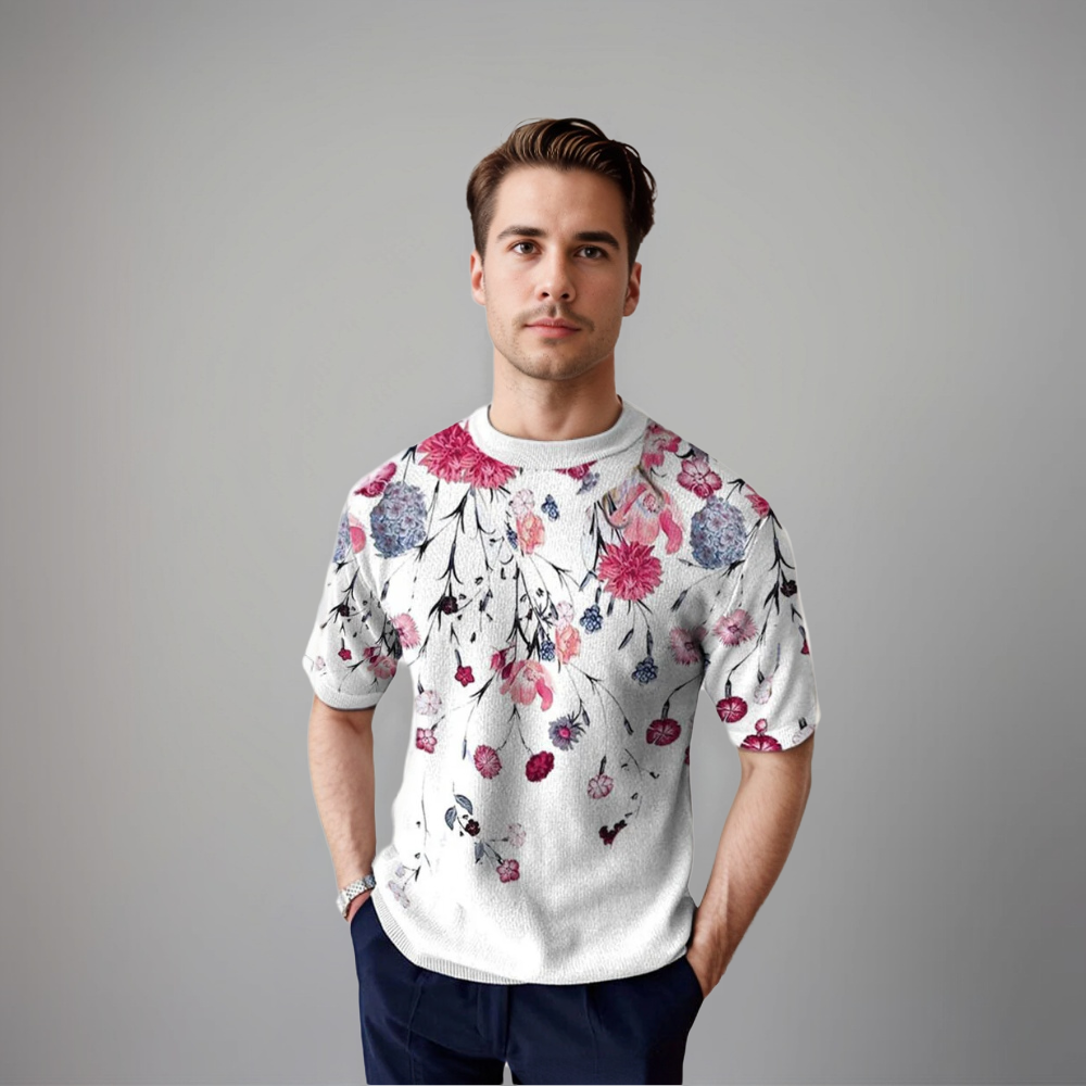 Damiano Floral Linen Shirt for Him