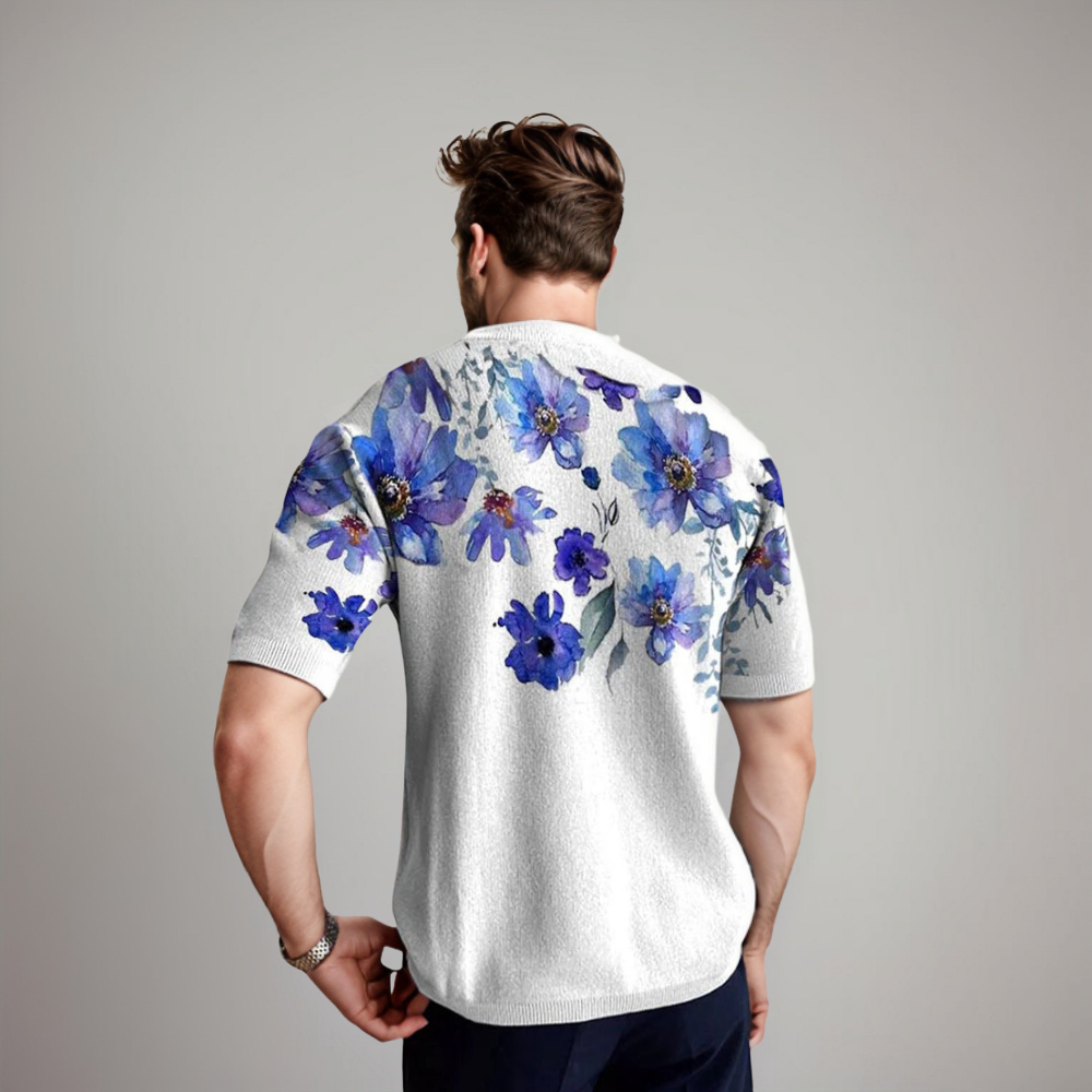 Damiano Floral Linen Shirt for Him