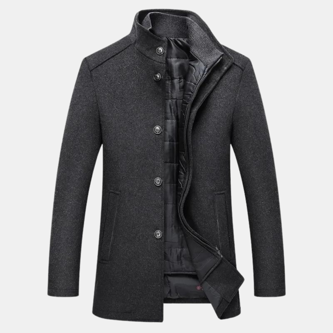Heritage Wool Coat with Stand Collar
