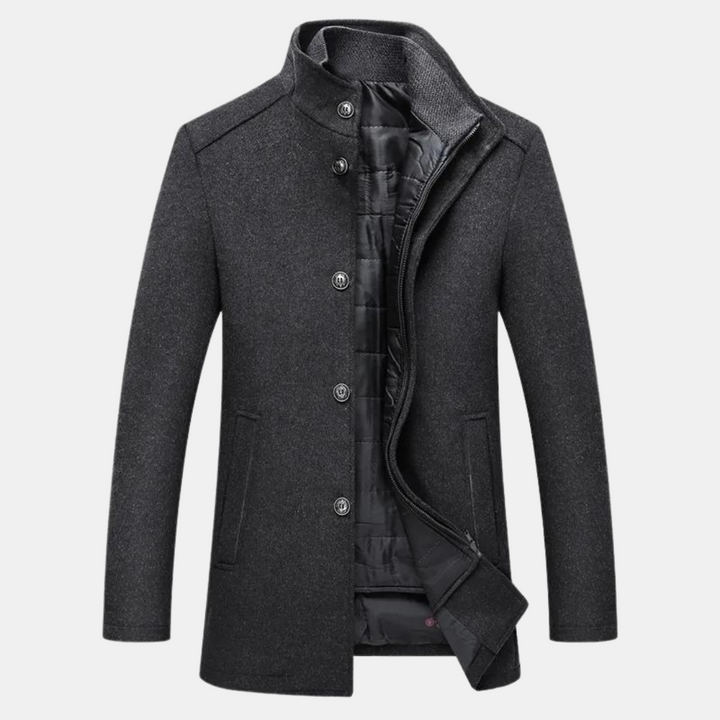 Heritage Wool Coat with Stand Collar