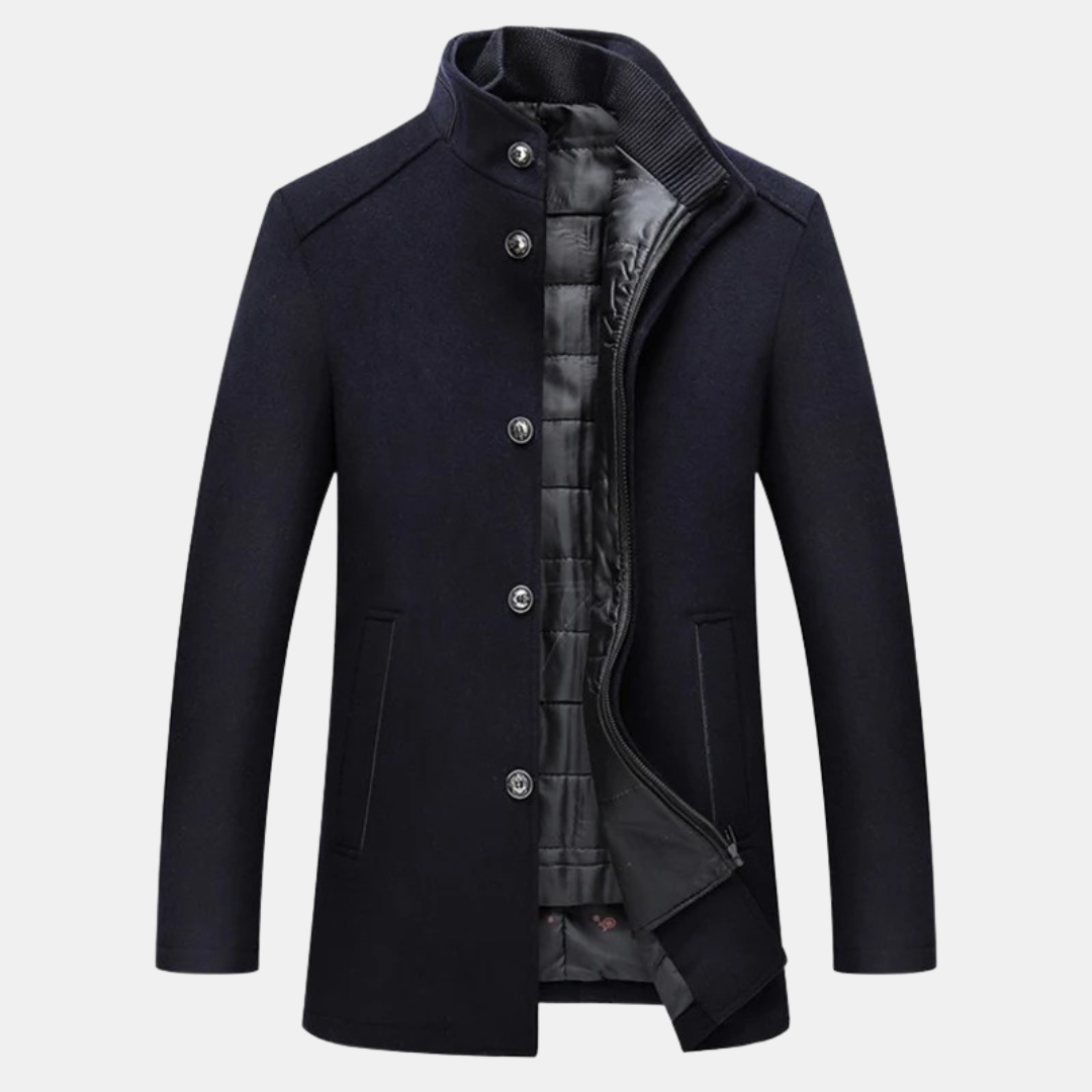 Heritage Wool Coat with Stand Collar