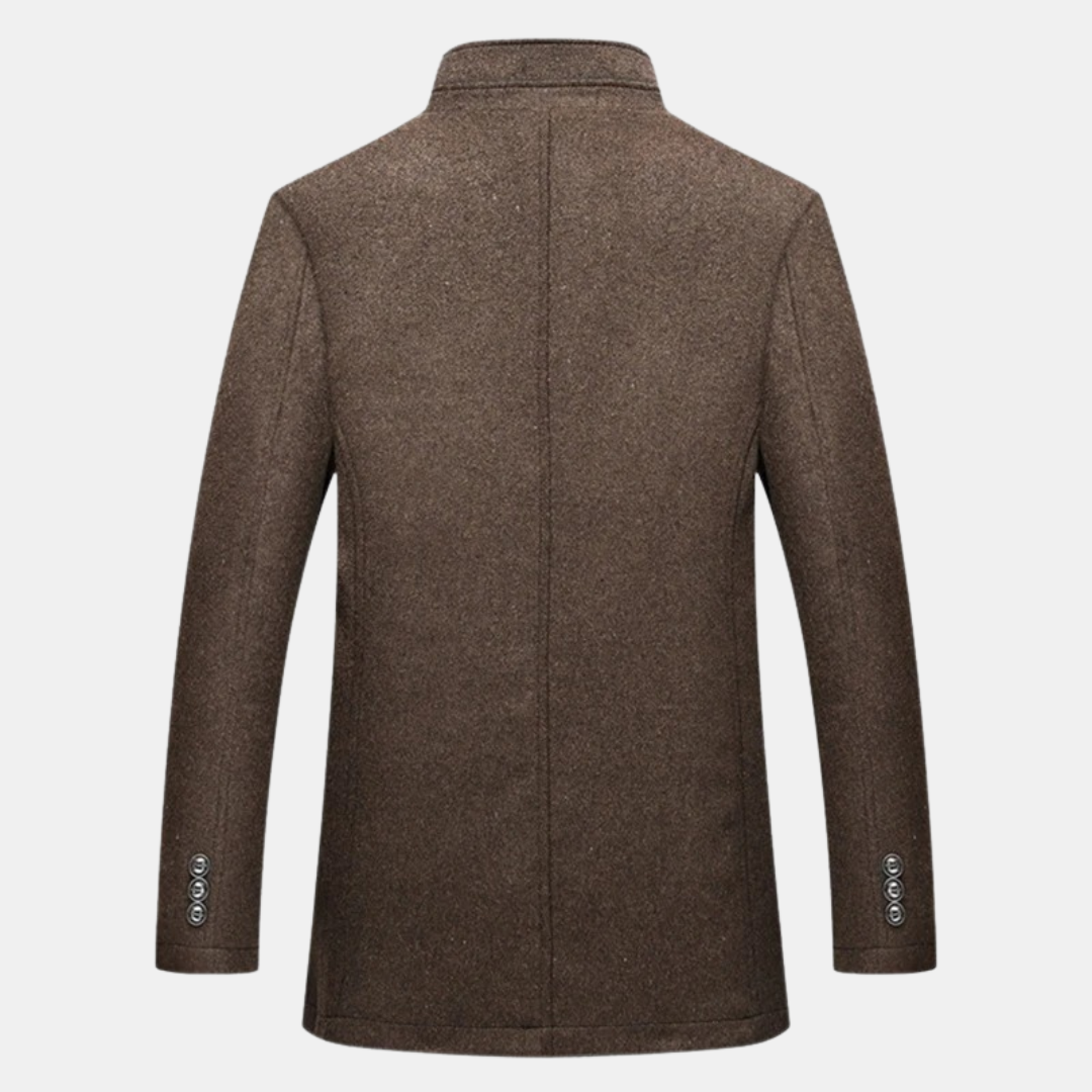 Heritage Wool Coat with Stand Collar