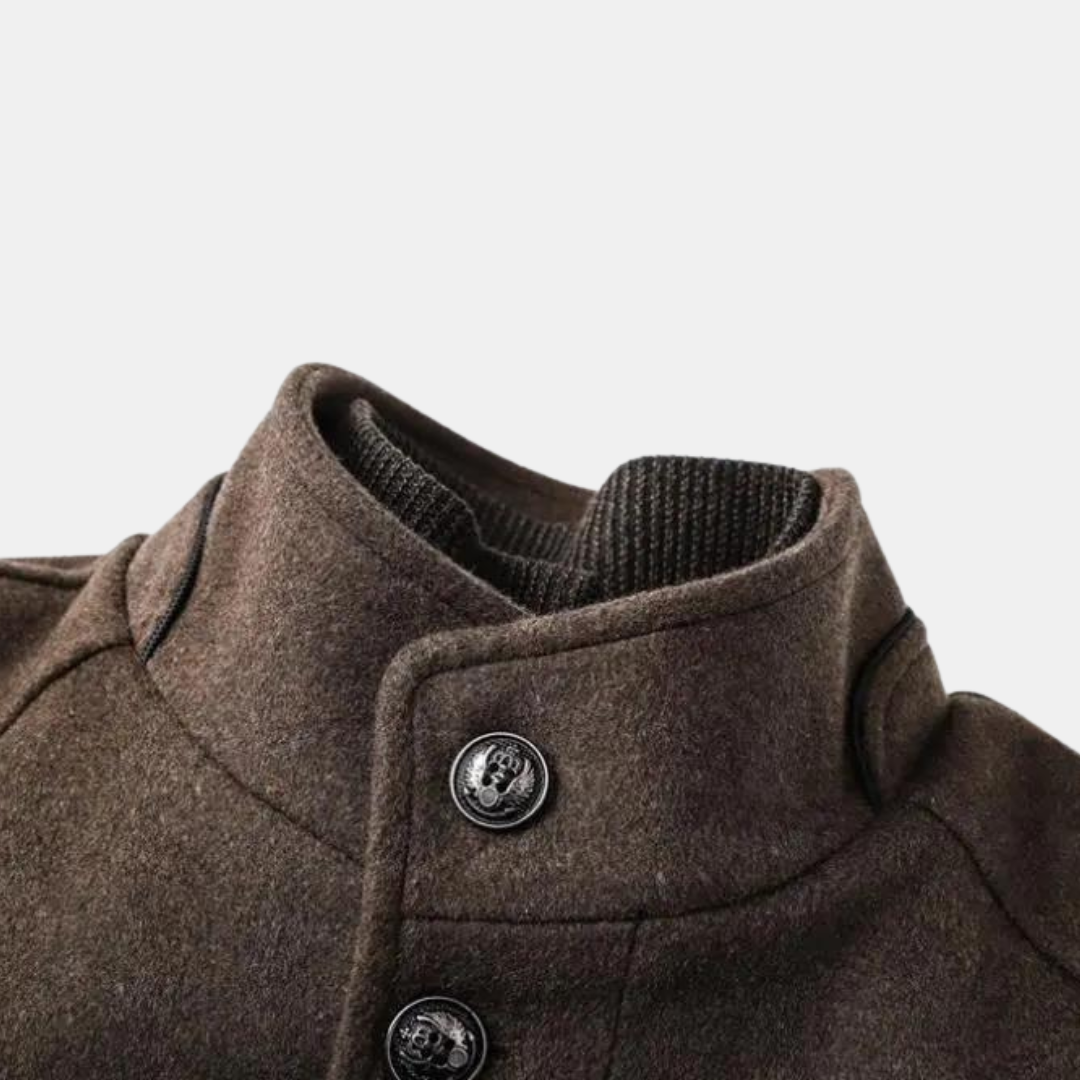 Heritage Wool Coat with Stand Collar