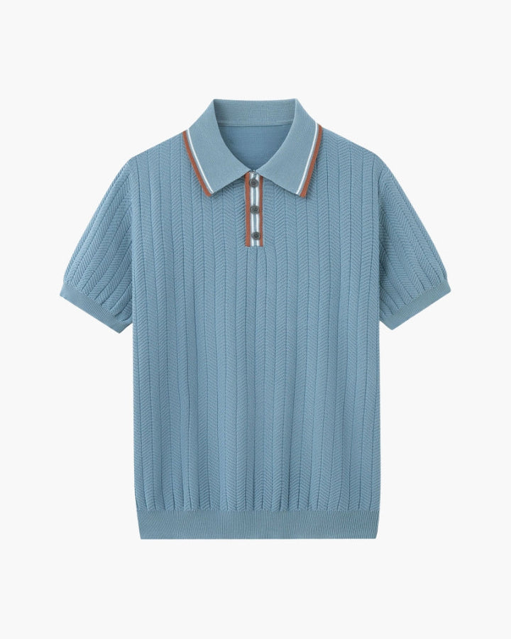 Theo Summer Knit Contrast Polo