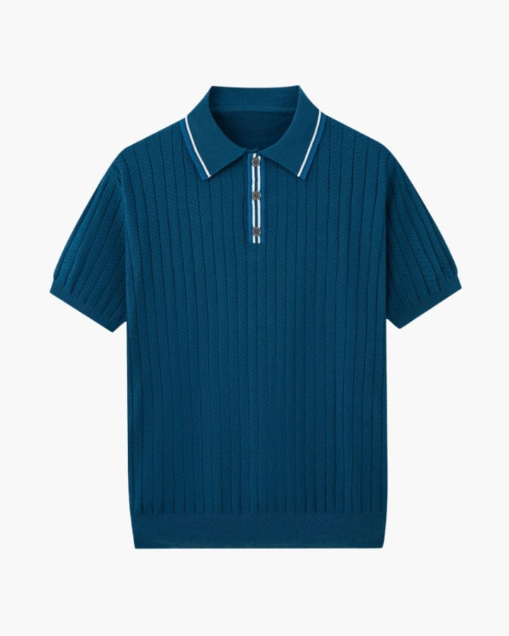 Theo Summer Knit Contrast Polo