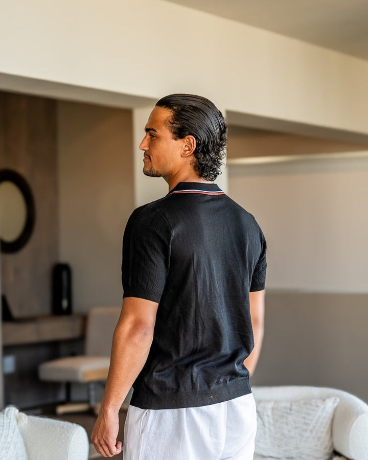 Theo Summer Knit Contrast Polo