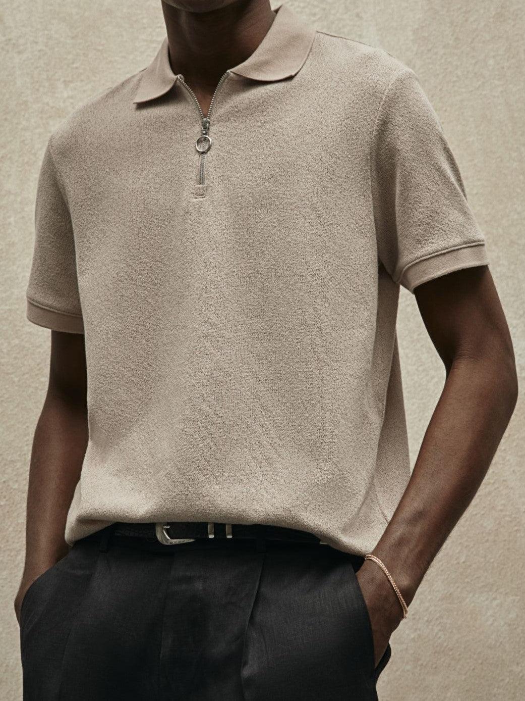 Heritage Knit Polo with Zipper